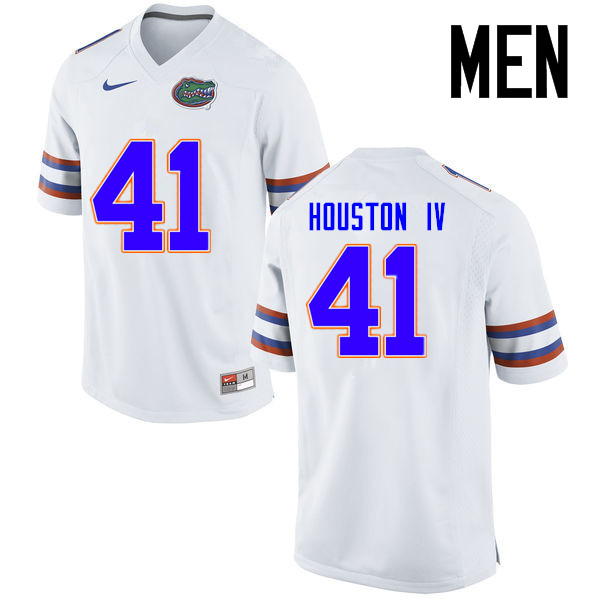 Men Florida Gators #41 James Houston IV College Football Jerseys Sale-White - Click Image to Close